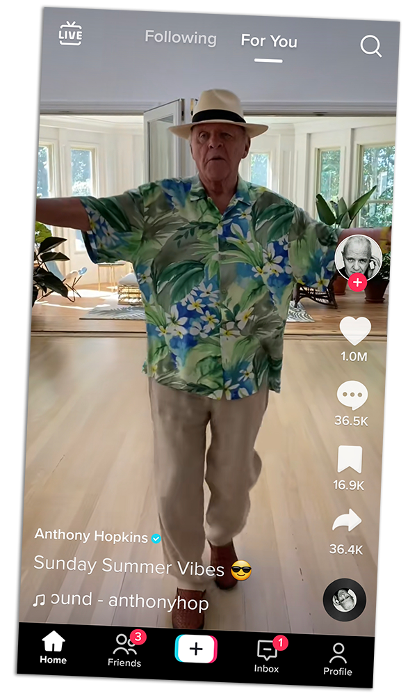 Anthony Hopkins på TikTok